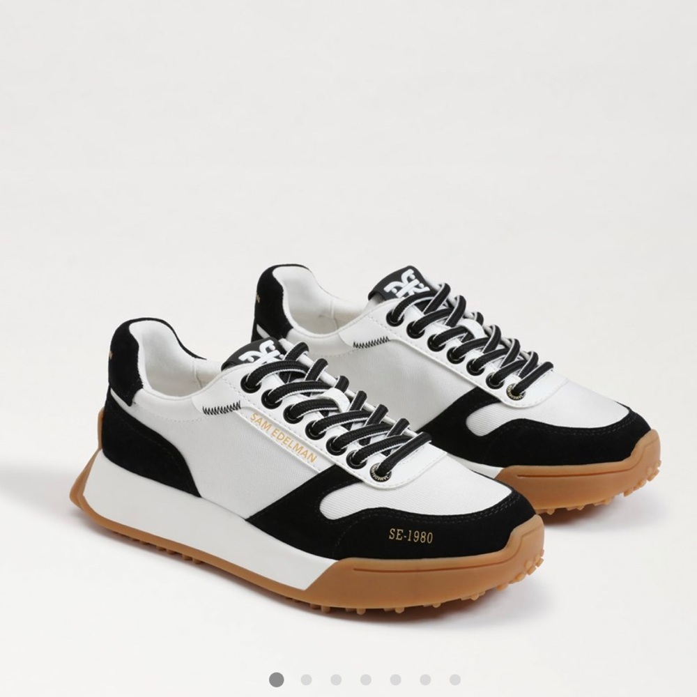 Sam Edelman Layla Black and White Sneakers